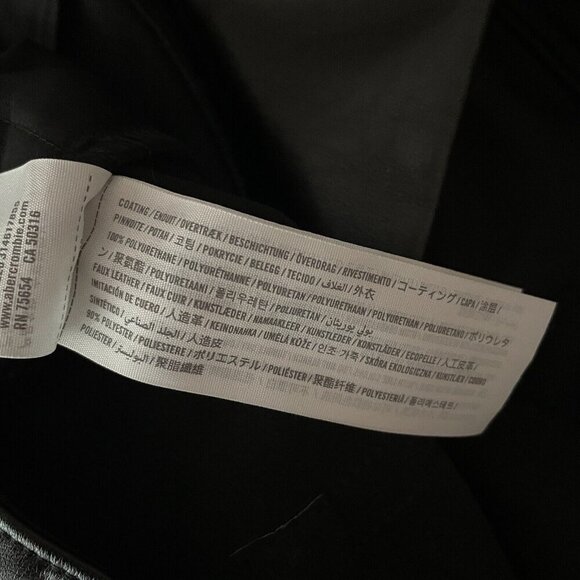 Abercrombie & Fitch 34/18L Vegan Leather Curve Love High Rise 90s Straight Pant - Picture 9 of 10